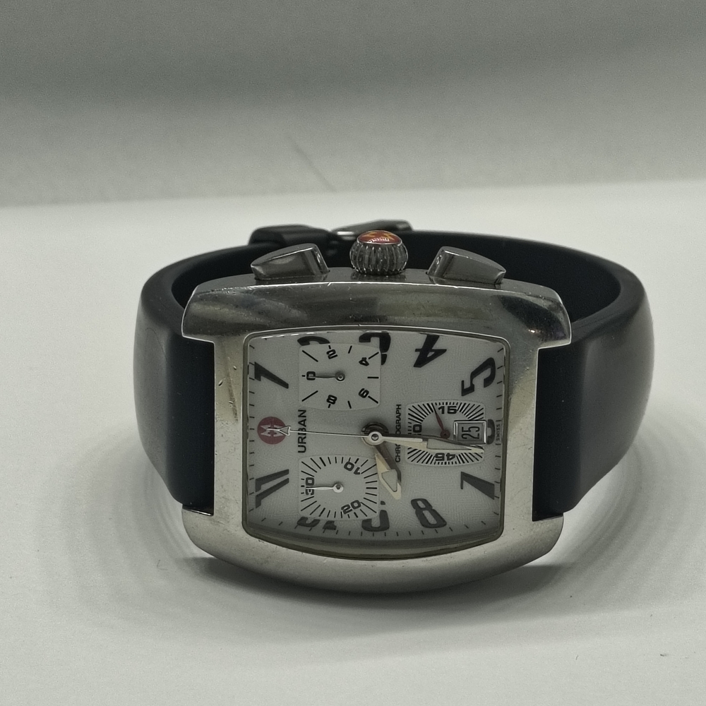 Michele Watch Urban Chronograph Silver and Black Unisex Watch
